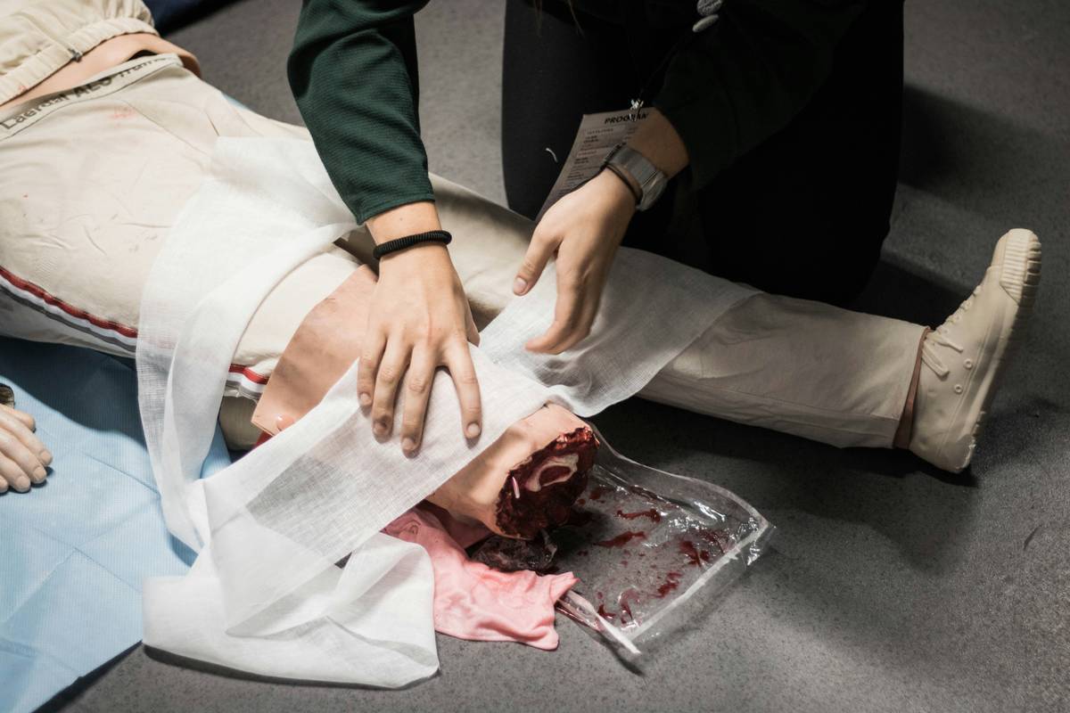 canine rescue group using co-regulation techniques to calm a reactive rescue dog